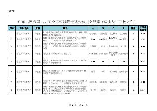 南方电网2016安规输电类“三种人”