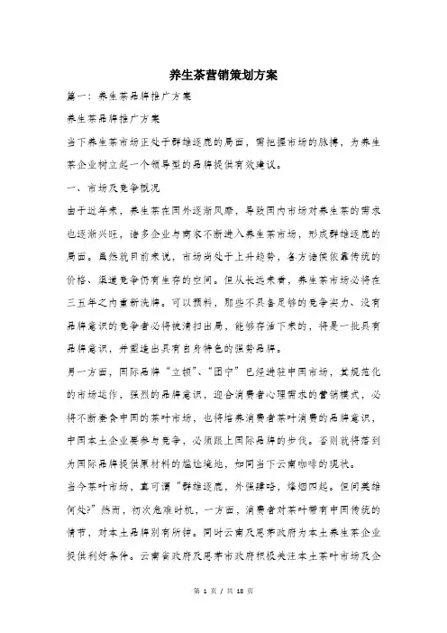 养生茶营销策划方案.doc