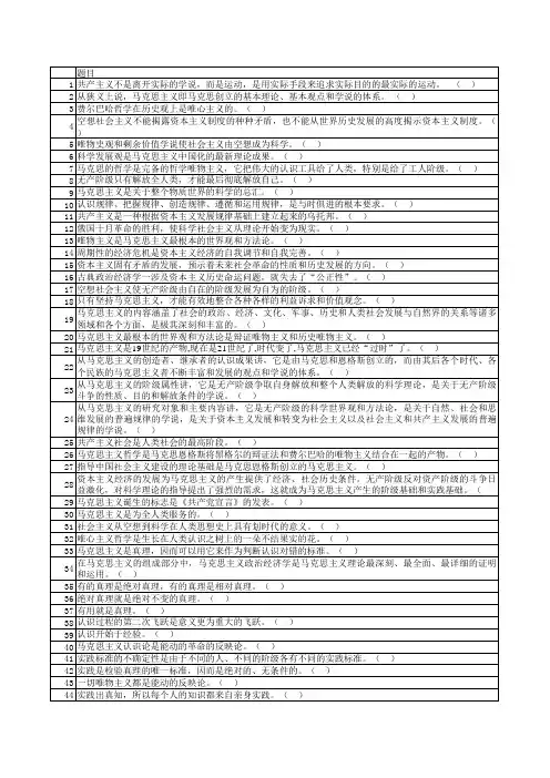 马克思主义基本原理概论题库