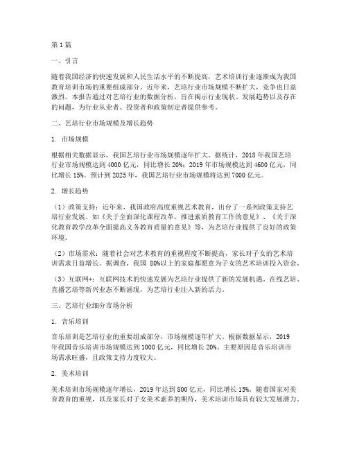 艺培行业数据分析报告(3篇)