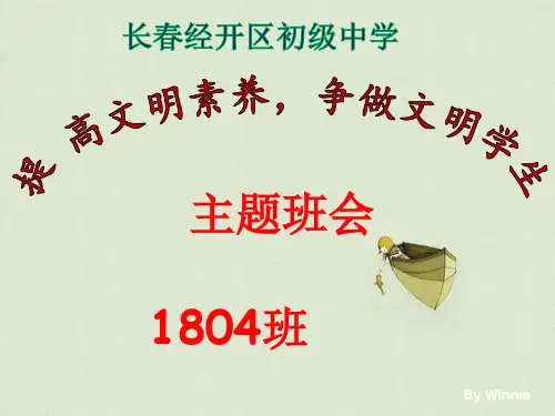 提高文明素养,争做文明学生主题班会(共29张PPT)
