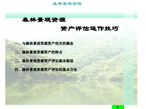 森林景观资源资产评估运作技巧ppt课件