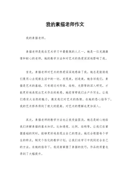 我的素描老师作文