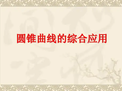 高二数学圆锥曲线的综合应用精选教学PPT课件