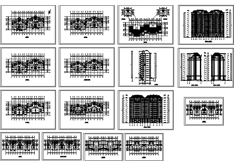 某十一层坡顶小高层住宅房屋建筑施工图