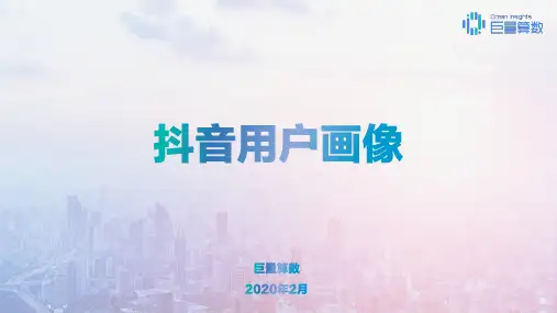 2020年抖音用户画像报告(含抖音火山版)-1月版【巨量算数】