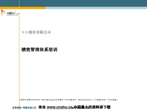 绩效考核××股份有限公司绩效管理考核培训(PPT75页).pptx