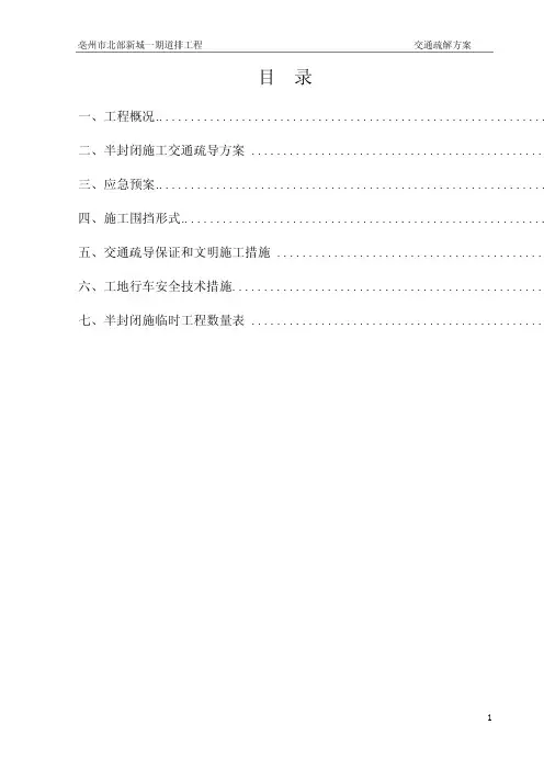 交通疏导方案(正式)
