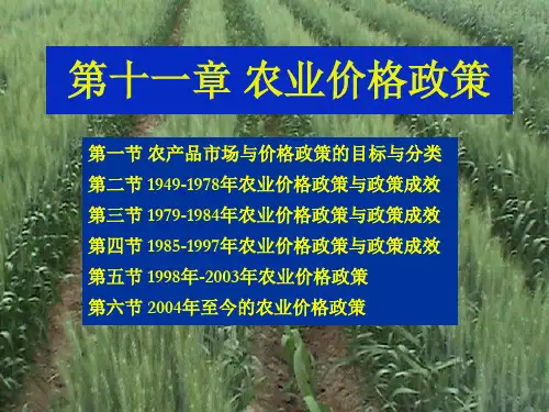 第11章农业价格政策