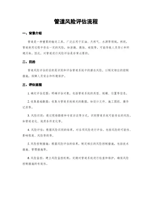 管道风险评估流程