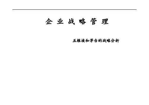 五粮液与茅台的战略分析对比论文