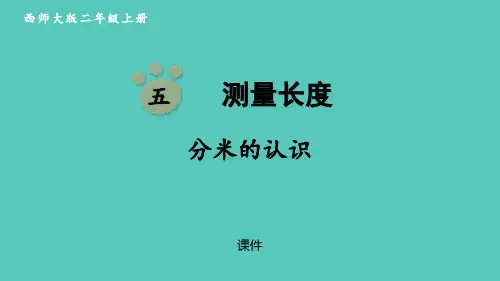 西师大版二年级上册数学《分米的认识》测量长度说课教学复习课件