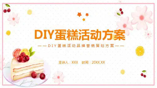 DIY蛋糕活动品牌营销策划方案学习PPT演示模板
