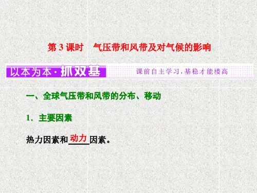 高中地理湘教版(浙江专版)必修1课件：第二章  第三节  第3课时 气压带和风带及对气候的影响
