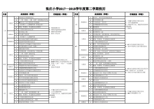 2017-2018学年度第二学期校历
