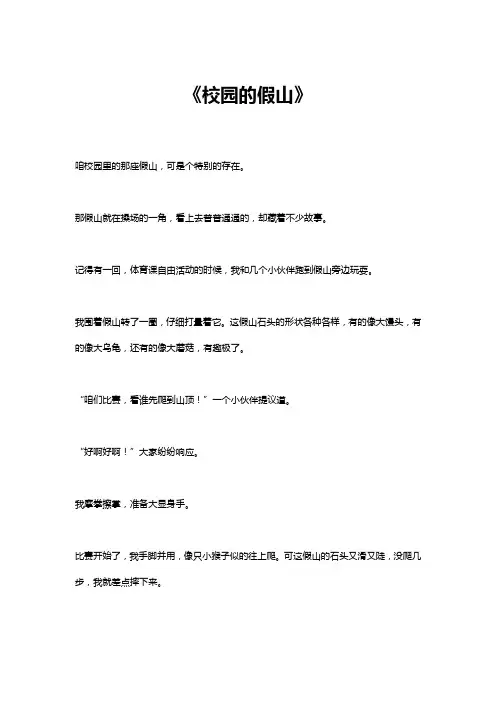 校园的假山