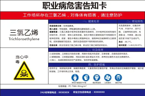 职业病危害风险告知卡-三氯乙烯