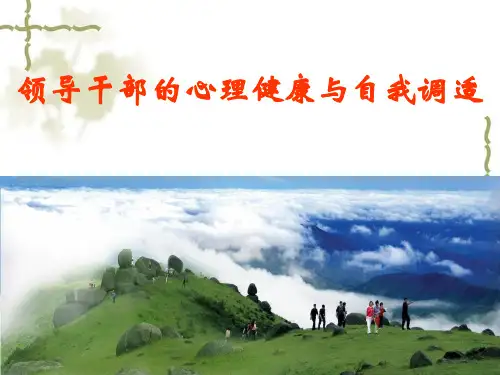 领导干部的心理健康与自我调适PPT课件