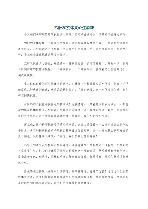 乙肝双抗体夹心法原理
