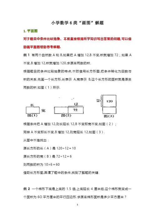六年级下册数学-数学6类“画图”解题