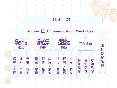 高中英语北师大选修八课件：Unit  22  Section  Ⅲ  Communication  Workshop