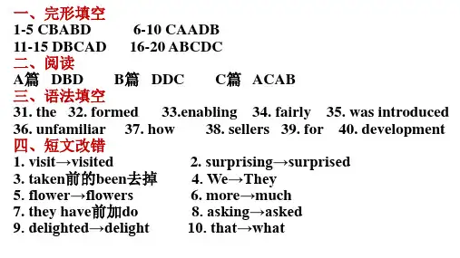 高中英语课件-利弊作文模板