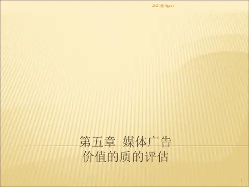 媒体广告价值的质的评估ppt课件