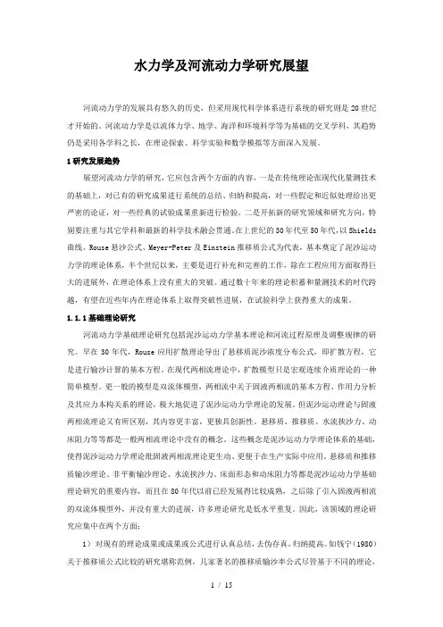 河流动力学研究展望