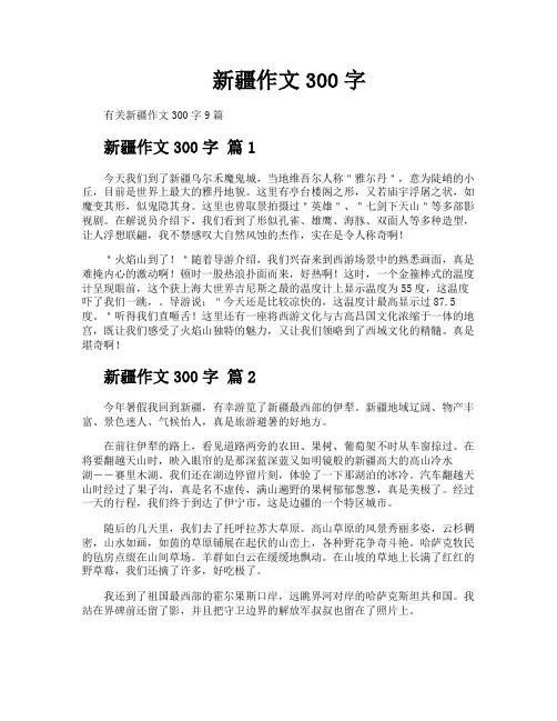 新疆作文300字