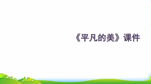 人教版四年级美术：《平凡的美》课件2