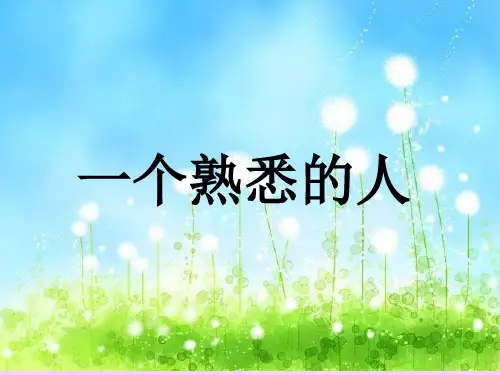 作文熟悉的一个人.PPT