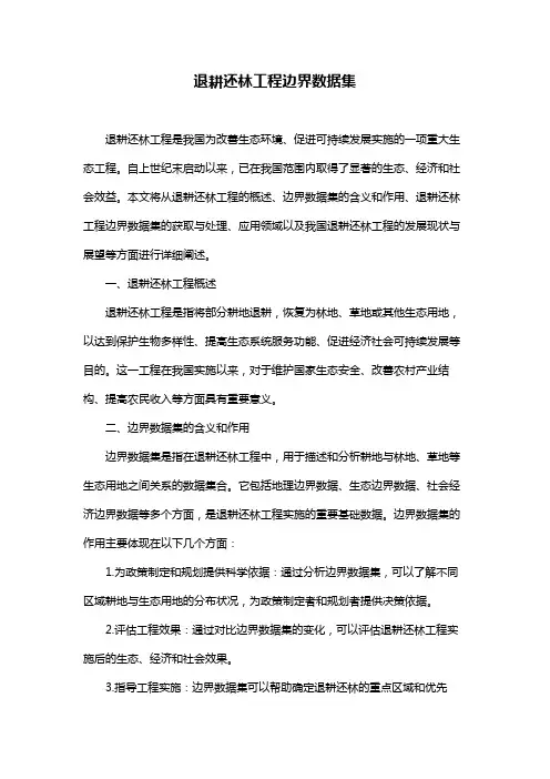 退耕还林工程边界数据集