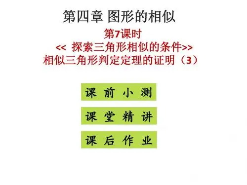 九年级数学上册(北师大版)课件：第四章 第30课时