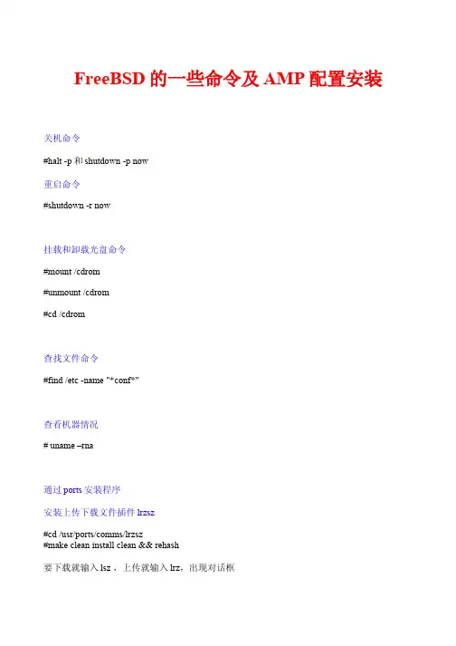 FreeBSD的一些命令及FAMP配置安装