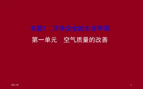 高中化学苏教版选修一配套课件专题1洁净安全的生存环境1.1