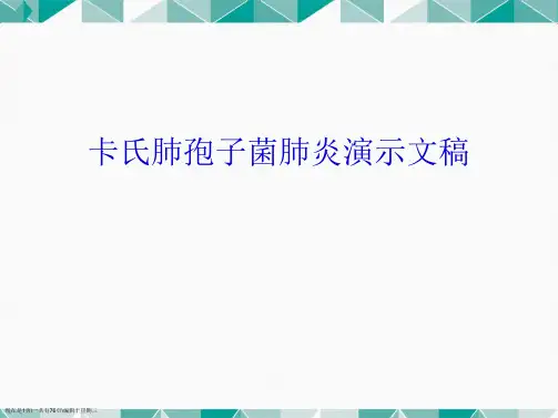 卡氏肺孢子菌肺炎演示文稿