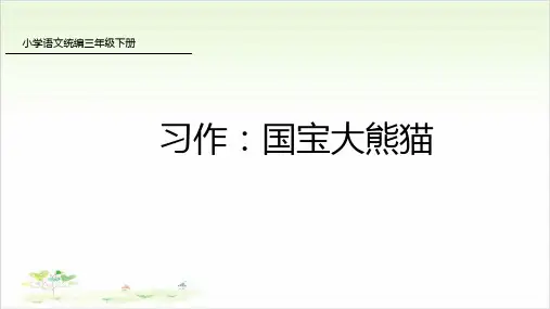 三年级下册语文ppt-习作7：国宝大熊猫-优秀课件-人教部编版(共22页)