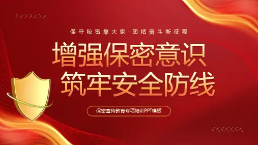 保密宣传教育专项培训PPT