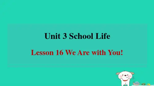 2024七年级英语下册Unit3Lesson16WeArewithYou习题课件新版冀教版