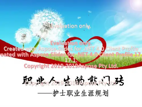 护士职业生涯规划40页PPT