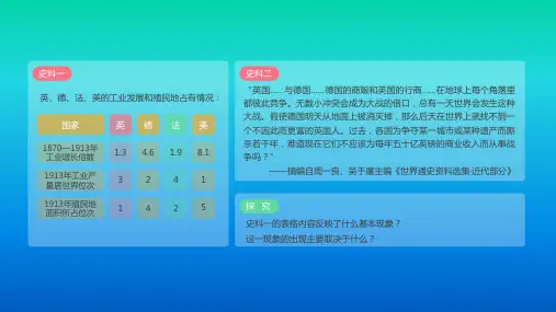 人教统编版必修中外历史纲要下第七单元第14课第一次世界大战与战后国际秩序课件