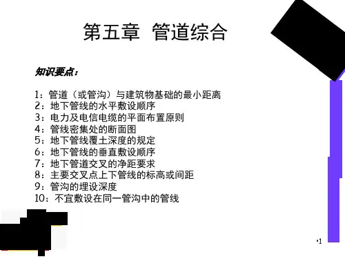 场地设计第五章管道综合PPT课件