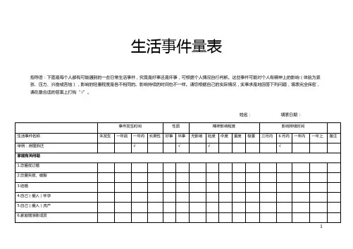 (完整word版)生活事件量表