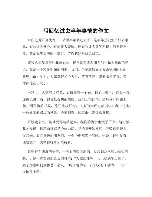写回忆过去半年事情的作文