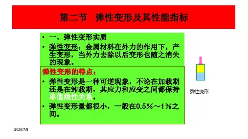 弹性变形及其性能指标