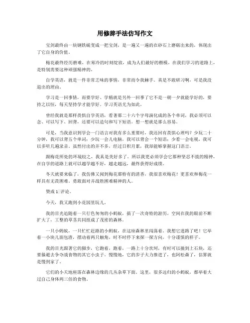 用修辞手法仿写作文