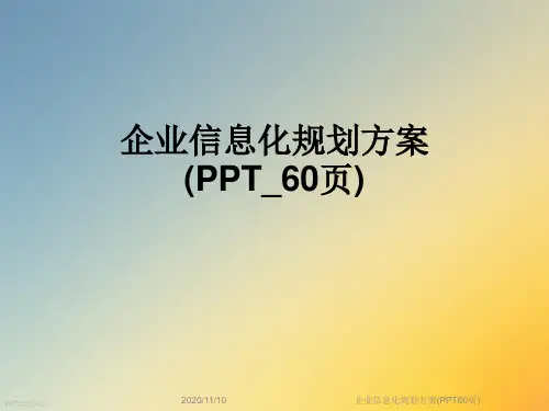 企业信息化规划方案(PPT60页)