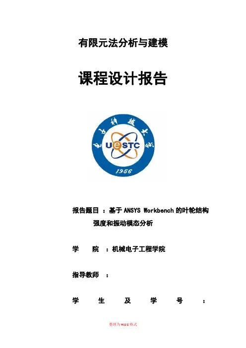 叶轮有限元分析Word版
