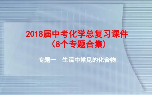 2018届中考(甘肃)化学总复习课件(8个专题合集)
