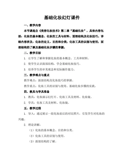 基础化妆幻灯课件